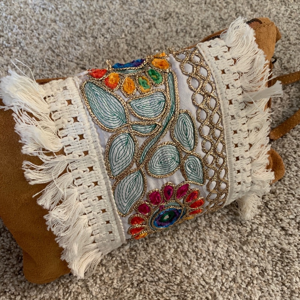 Boho clutch purse with strap